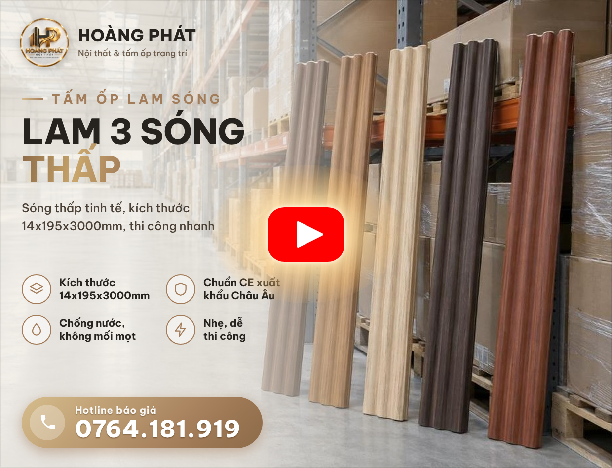 Tấm ốp lam 3 sóng thấp - Hoàng Phát