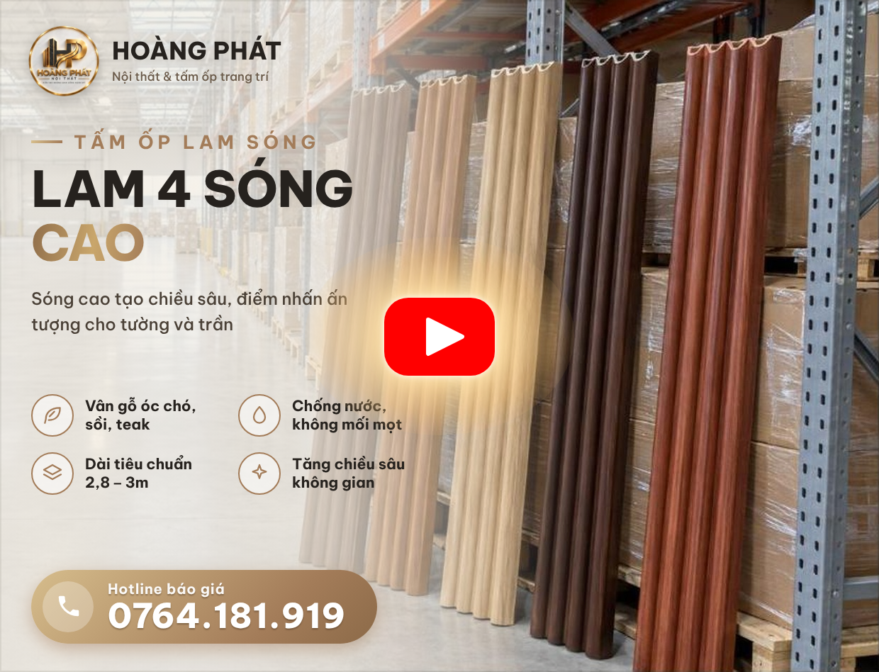 Tấm ốp lam 4 sóng cao - Hoàng Phát