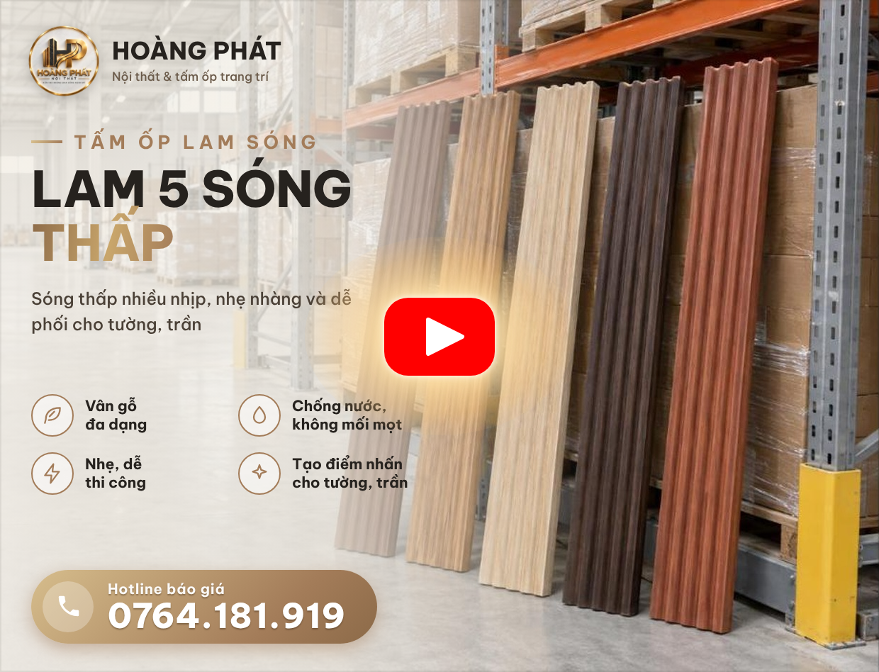 Tấm ốp lam 5 sóng thấp - Hoàng Phát